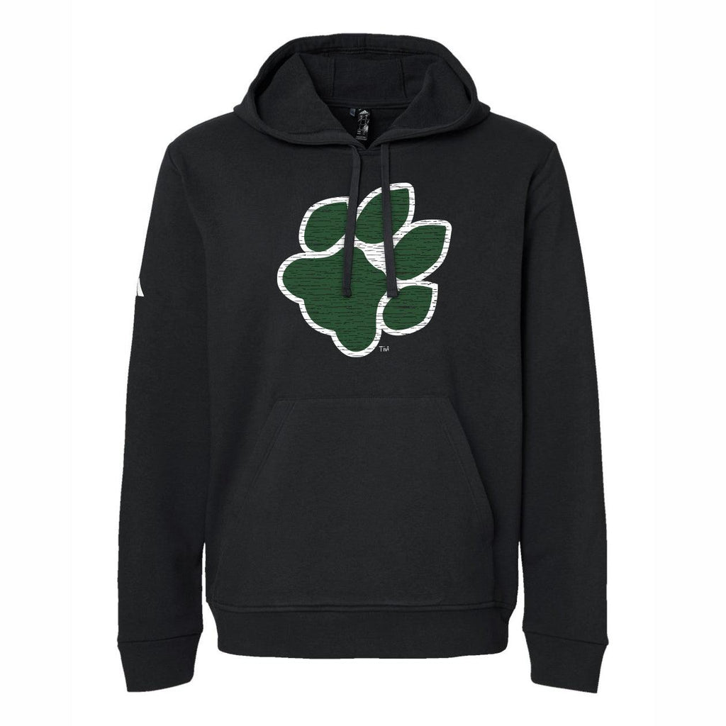 Ohio Bobcats Adidas Black Distressed Paw Print Hood