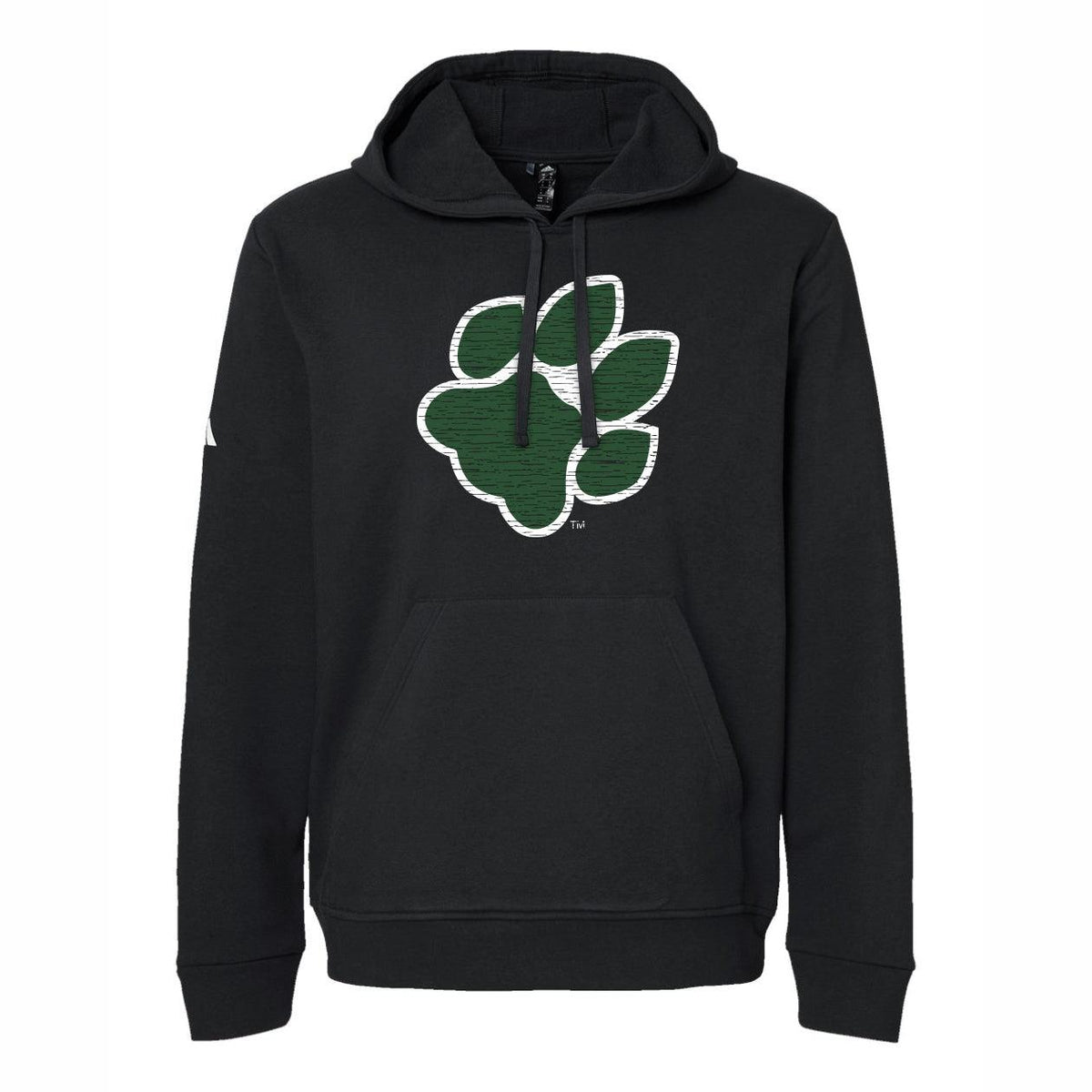 Ohio Bobcats Adidas Black Distressed Paw Print Hood