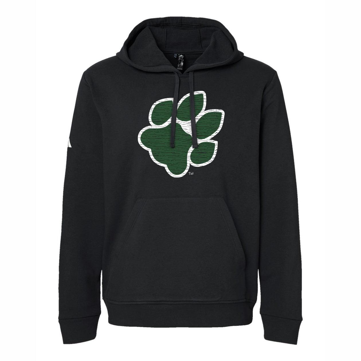 Ohio Bobcats Adidas Black Distressed Paw Print Hood